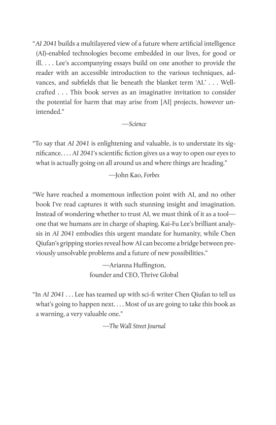 ai 2041 - ten visions for our future