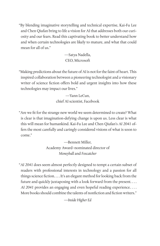 ai 2041 - ten visions for our future