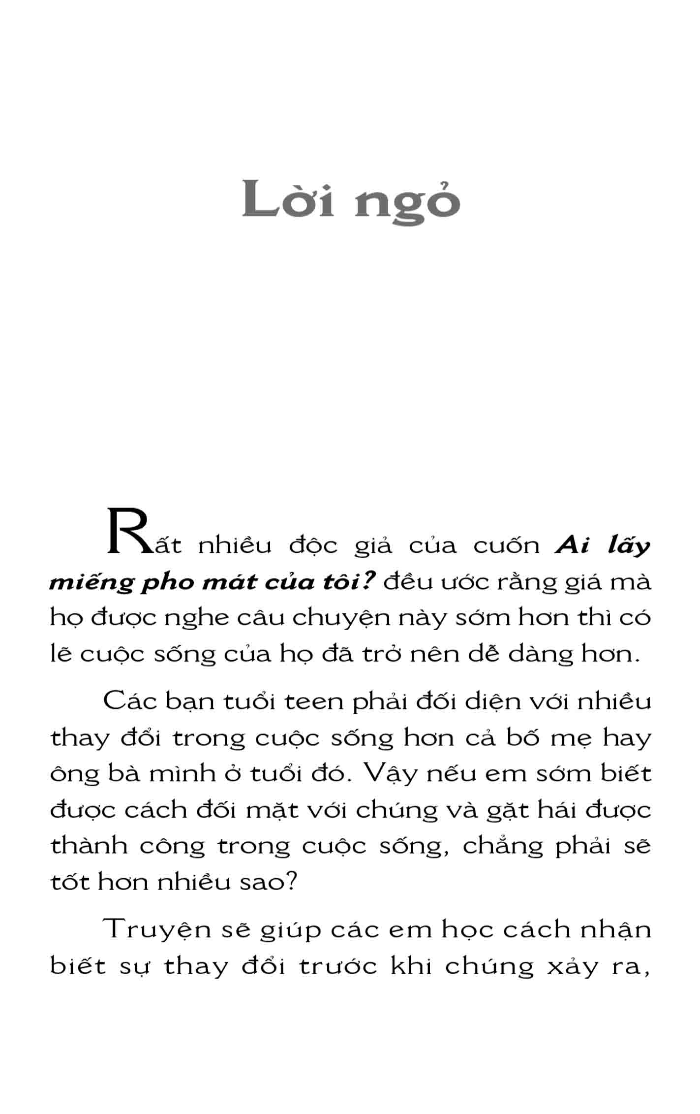 ai lấy miếng pho mát của tôi? - phiên bản dành cho độc giả trẻ