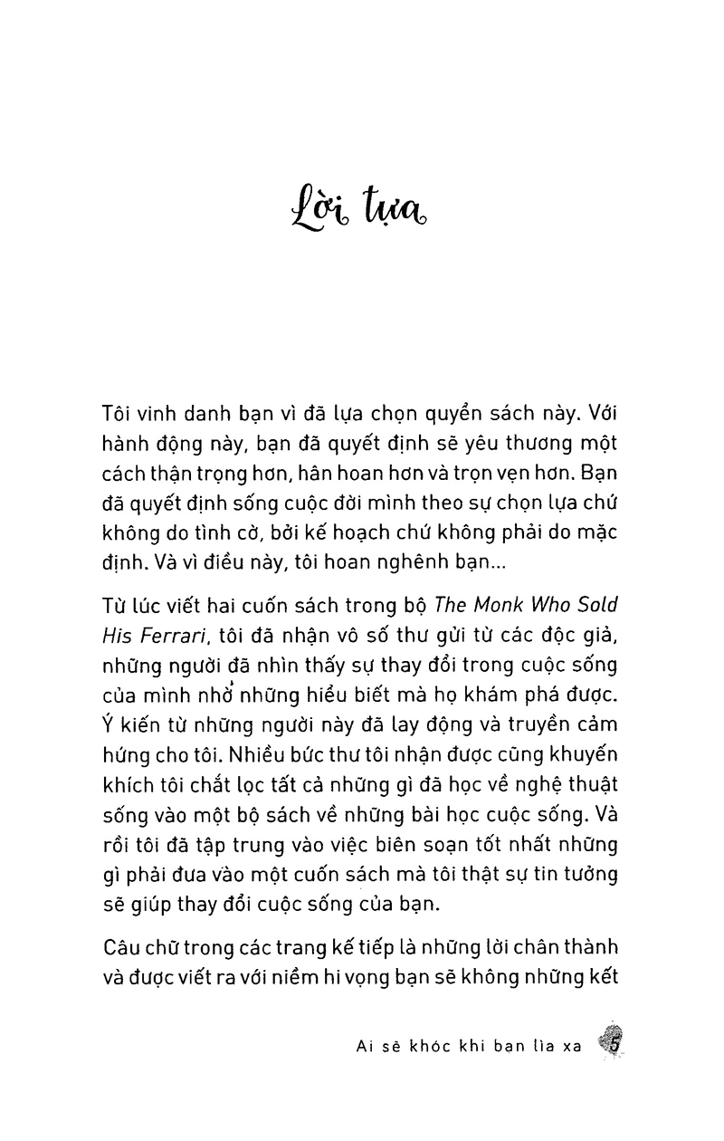 ai sẽ khóc khi bạn lìa xa