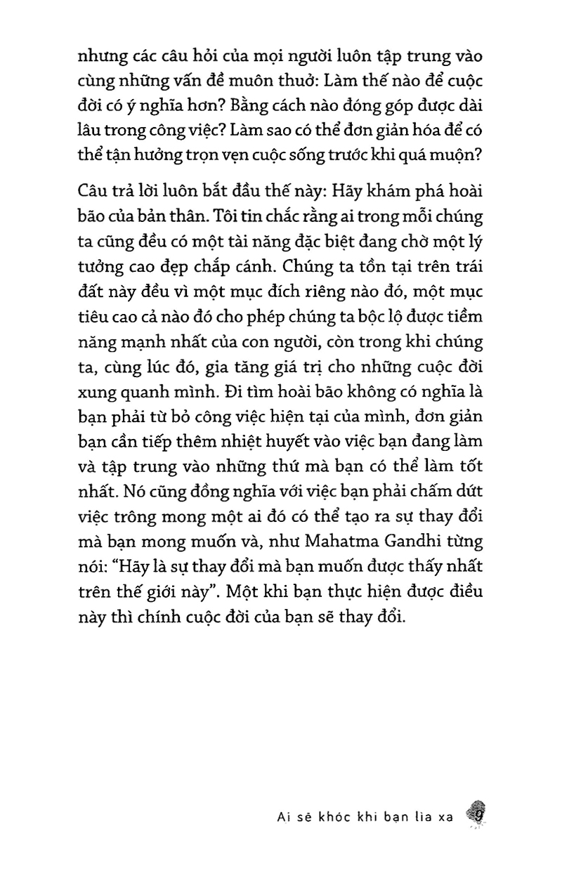 ai sẽ khóc khi bạn lìa xa