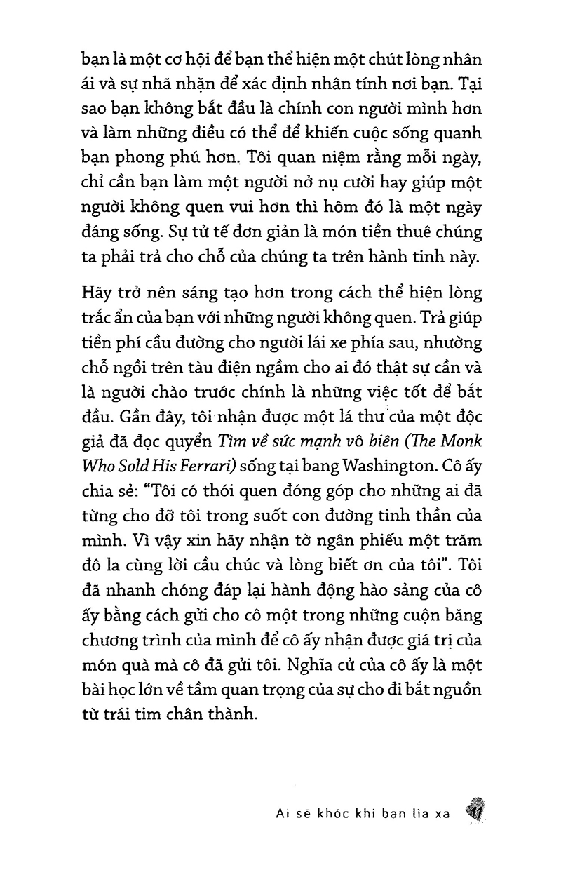 ai sẽ khóc khi bạn lìa xa