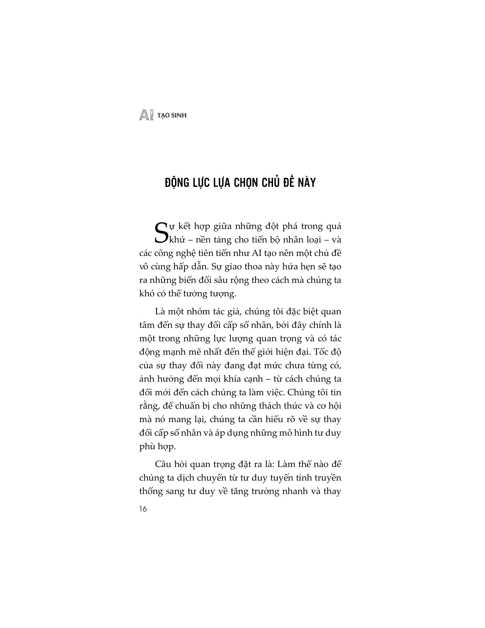 AI Tao Sinh - AI And Innovation