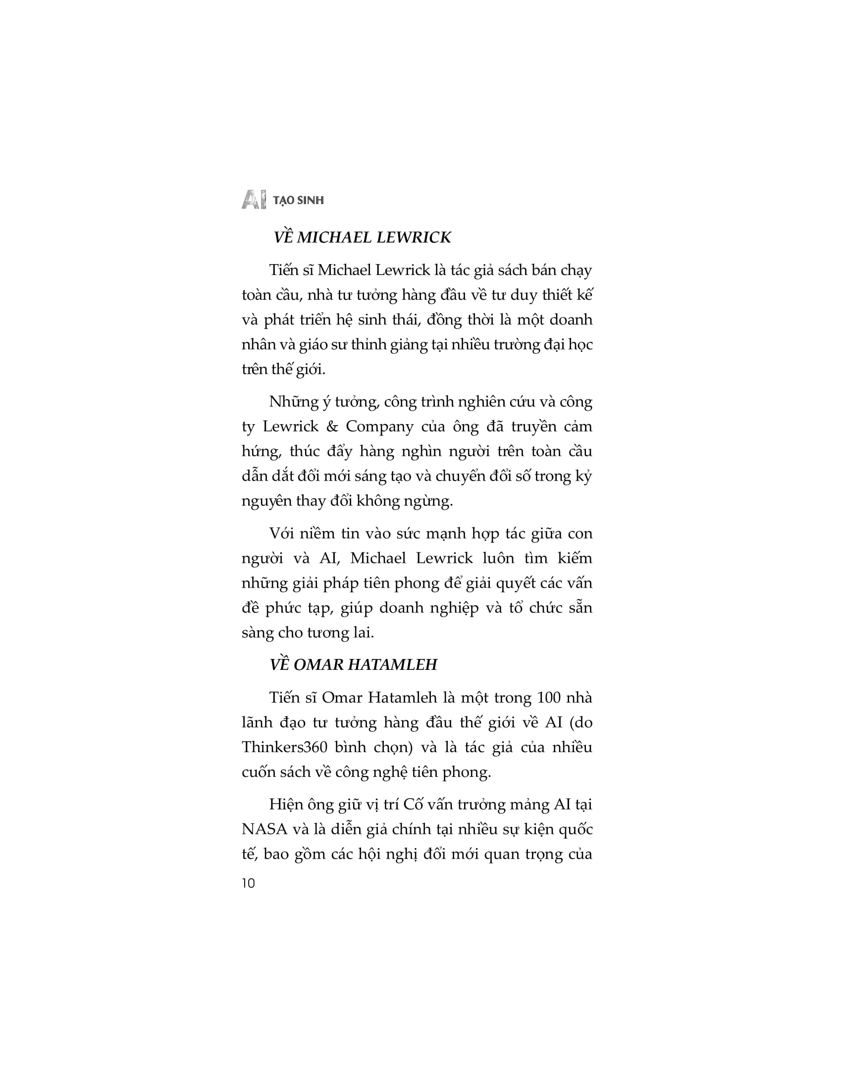 AI Tao Sinh - AI And Innovation