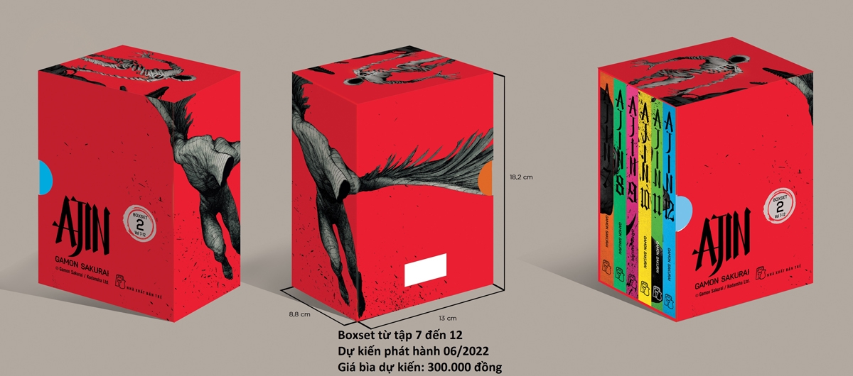 ajin - boxset số 2 (tập 7 đến tập 12) - tặng kèm bookmark