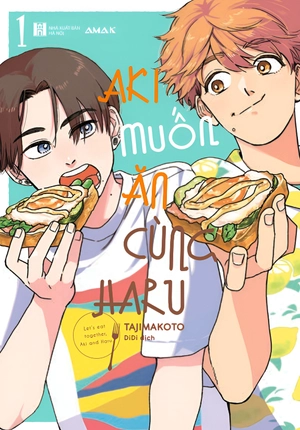 aki muốn ăn cùng haru - let's eat together, aki and haru - tập 1 - tặng kèm sticker + clear bookmark + postcard hai mặt