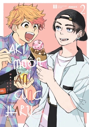 aki muốn ăn cùng haru - let's eat together, aki and haru - tập 2 - tặng kèm tấm sticker + clear bookmark + postcard hai mặt + giấy note để bàn bữa ăn giáng sinh