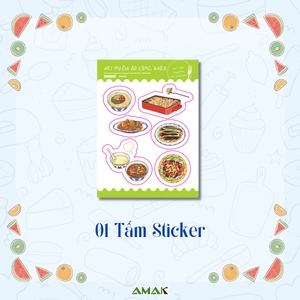 aki muốn ăn cùng haru - let's eat together, aki and haru - tập 3 - tặng kèm tấm sticker + clear bookmark + postcard hai mặt