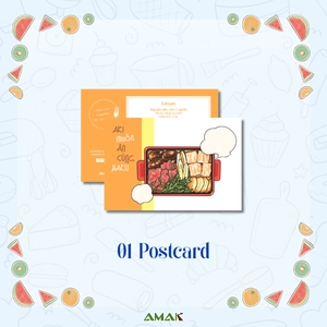 aki muốn ăn cùng haru - let's eat together, aki and haru - tập 3 - tặng kèm tấm sticker + clear bookmark + postcard hai mặt