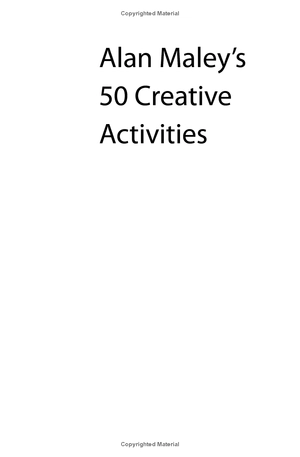 alan maley's 50 creative activities pocket editions: cambridge handbooks for language teachers