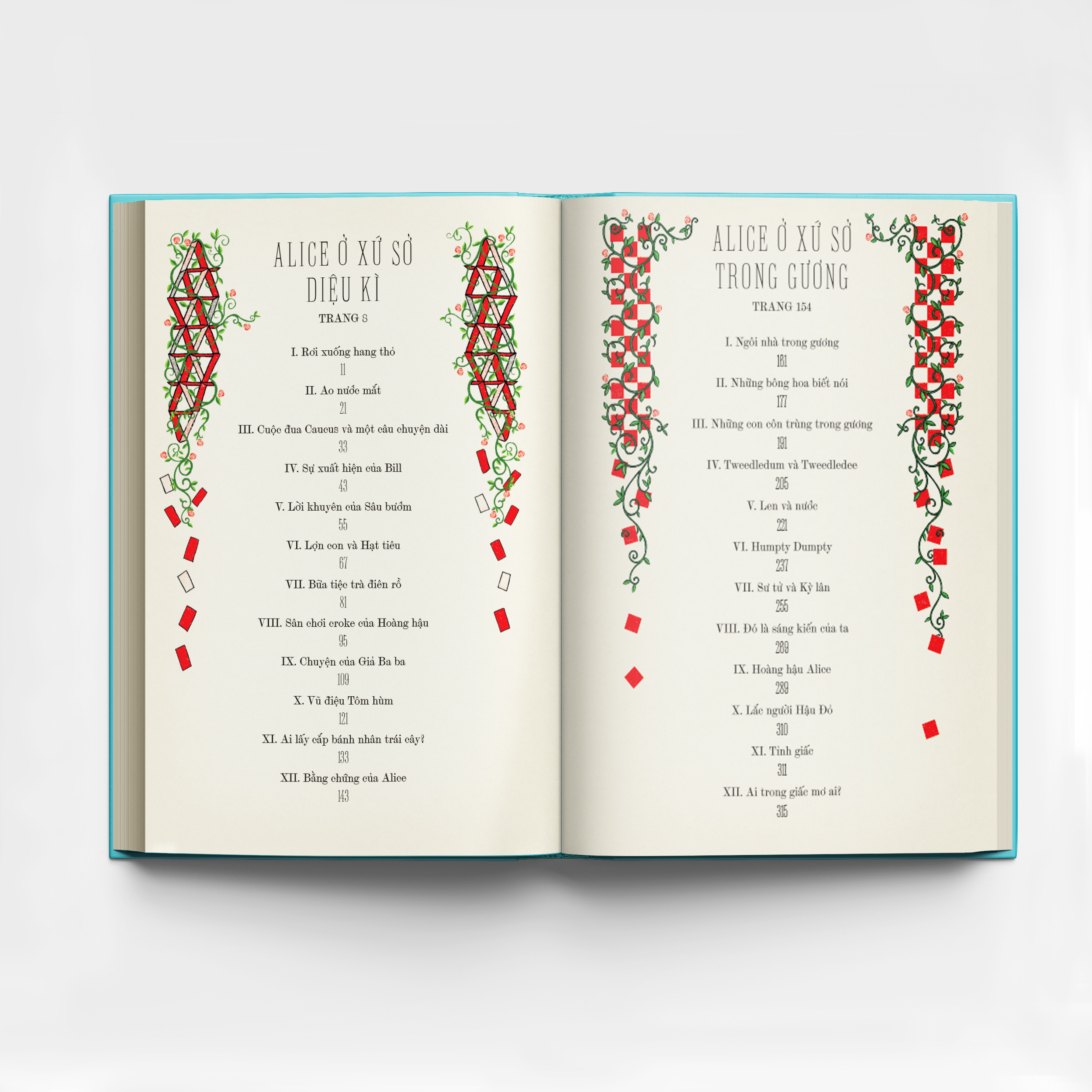 alice ở xứ sở diệu kì và alice ở xứ sở trong gương (bìa cứng)