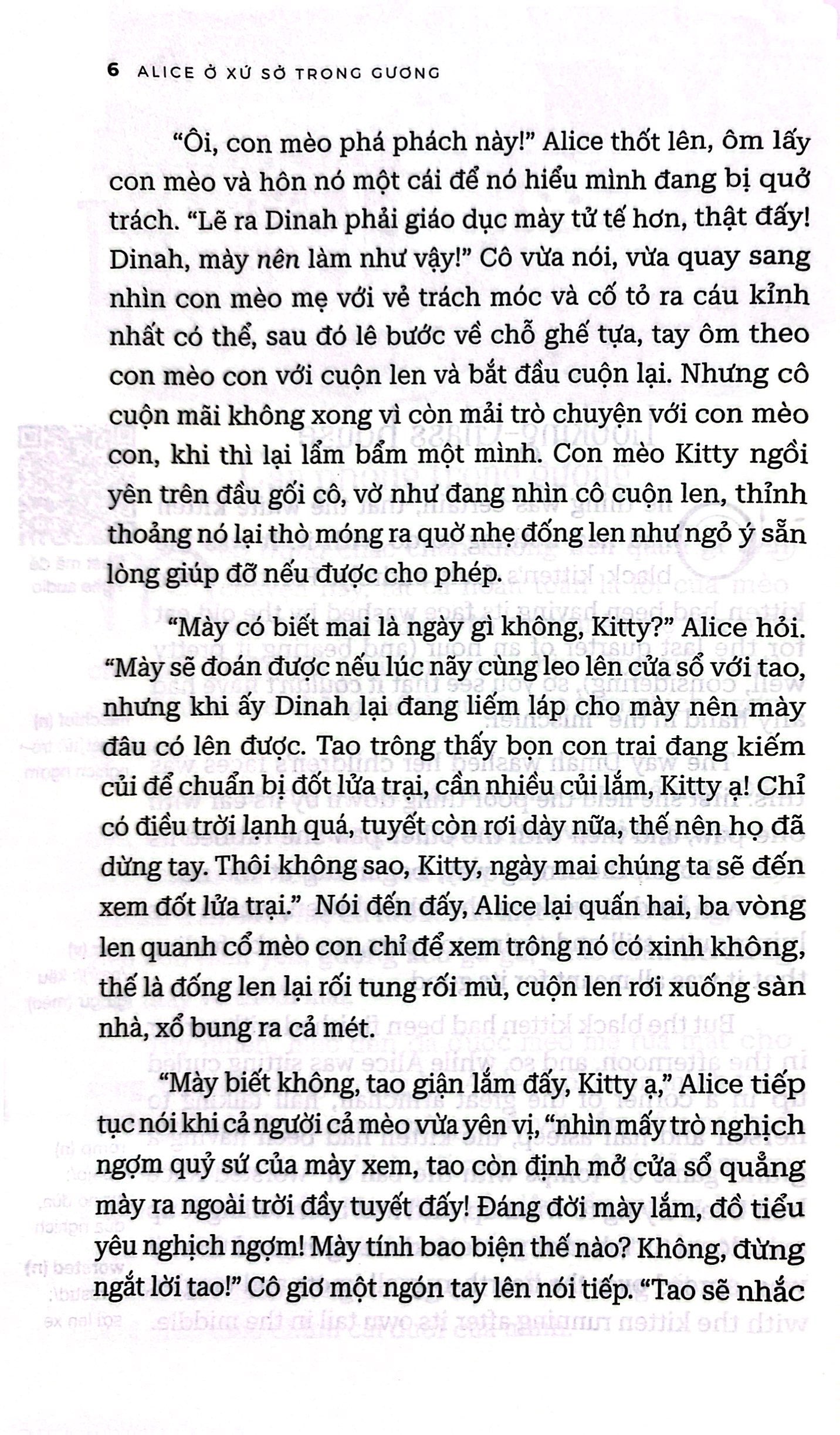 alice ở xứ sở trong gương - song ngữ