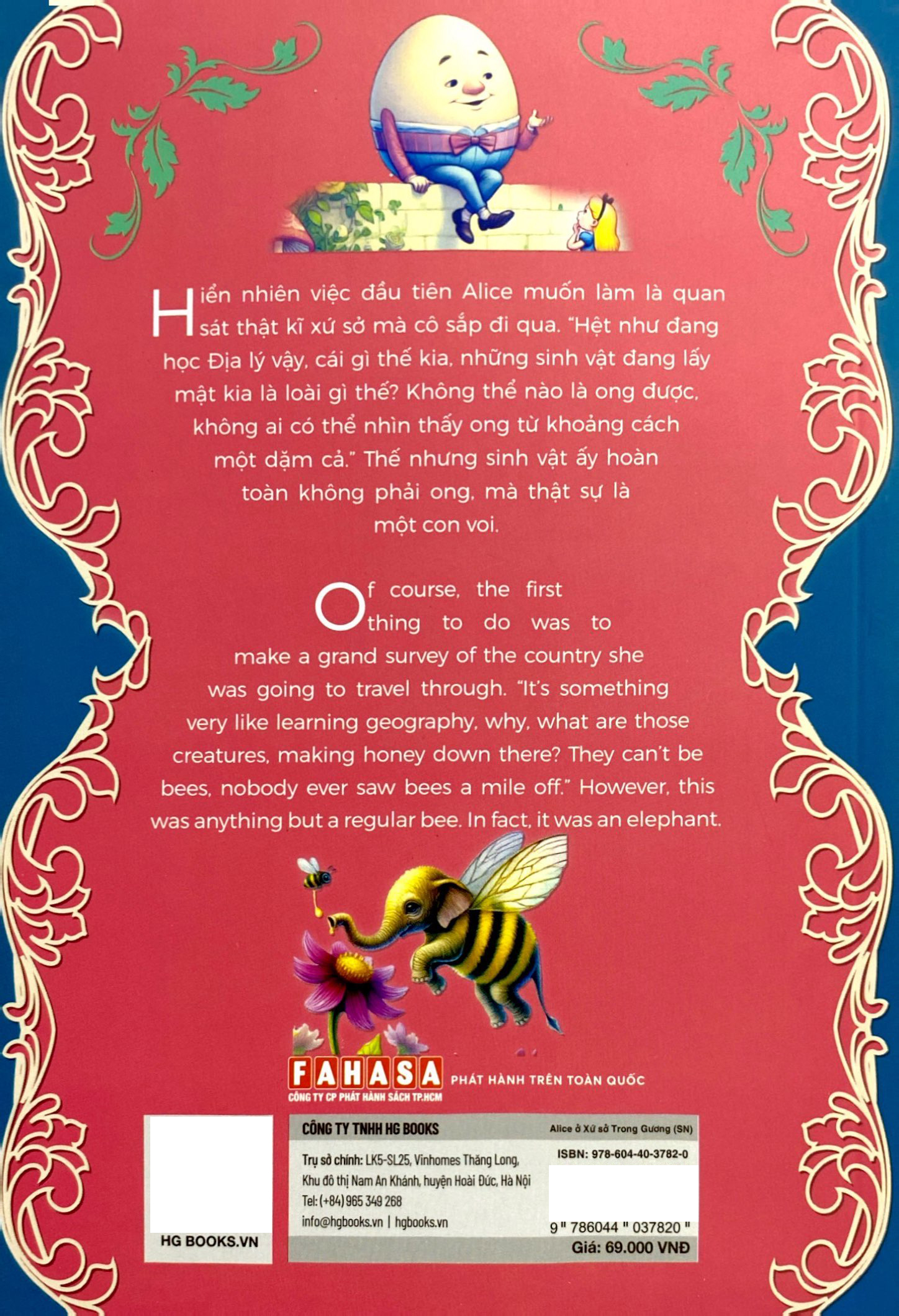 alice ở xứ sở trong gương - song ngữ