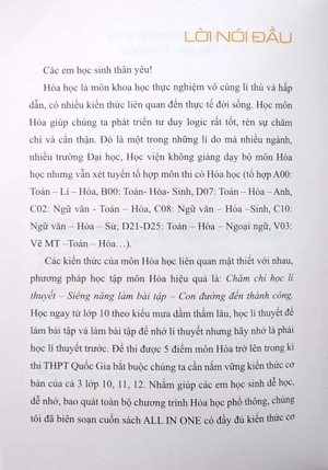 all in one - sổ tay hóa học cấp 3