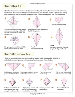 amazing origami dinosaurs: paper dinosaurs are fun to fold! (10 dinosaur models + 32 tear-out sheets + 5 bonus projects)