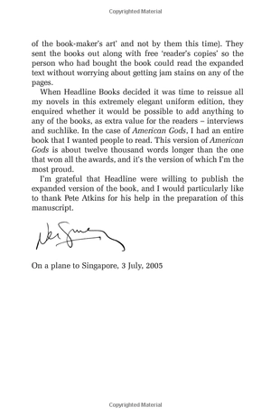 american gods: the tenth anniversary edition: a novel