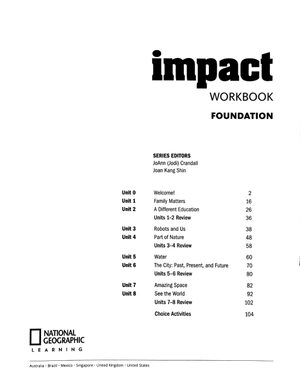 american impact foundation - student book with online workbook