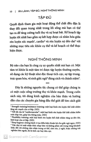 ăn lành, tập đủ, nghĩ thông minh