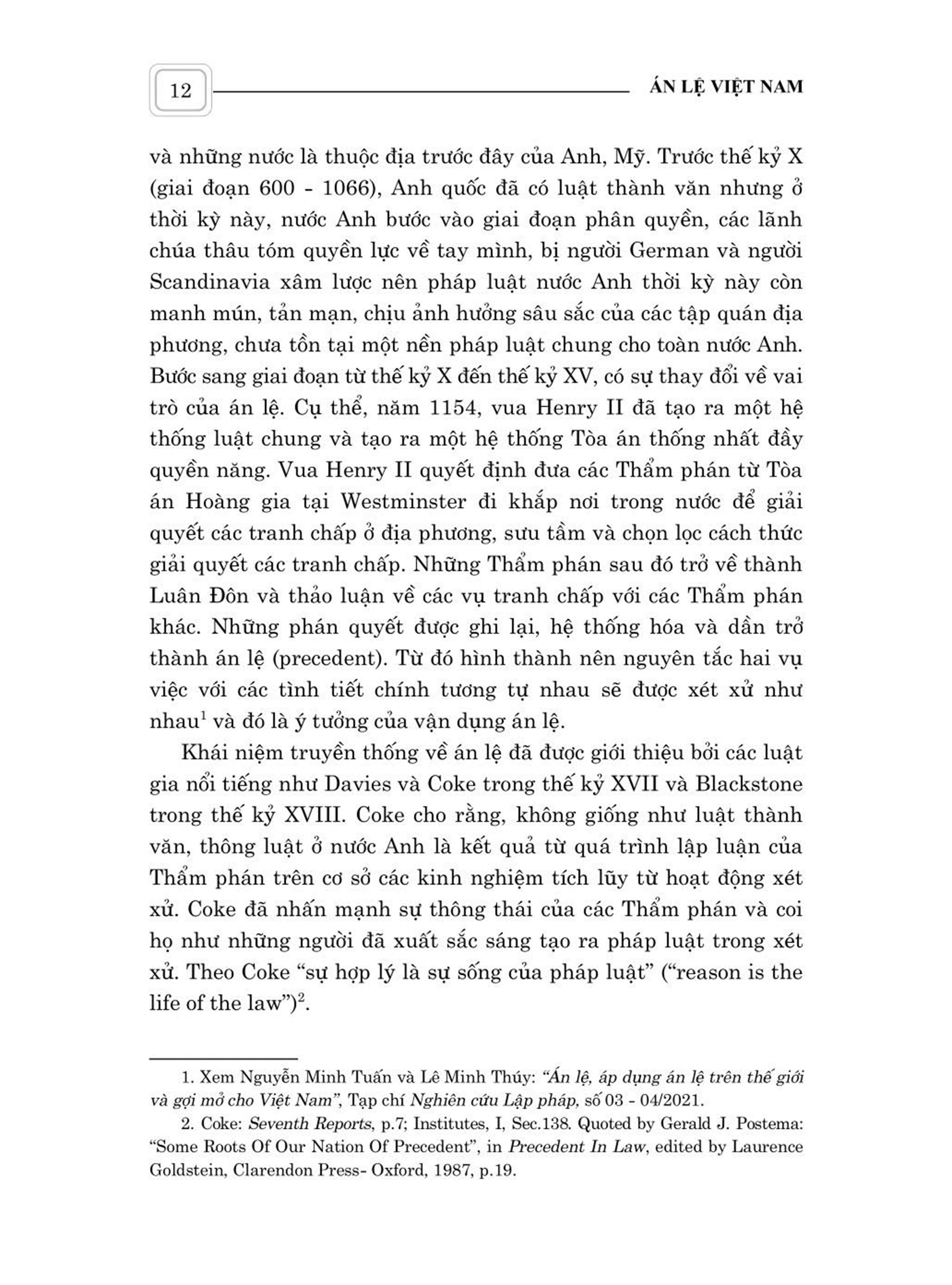 án lệ việt nam (sách chuyên khảo)