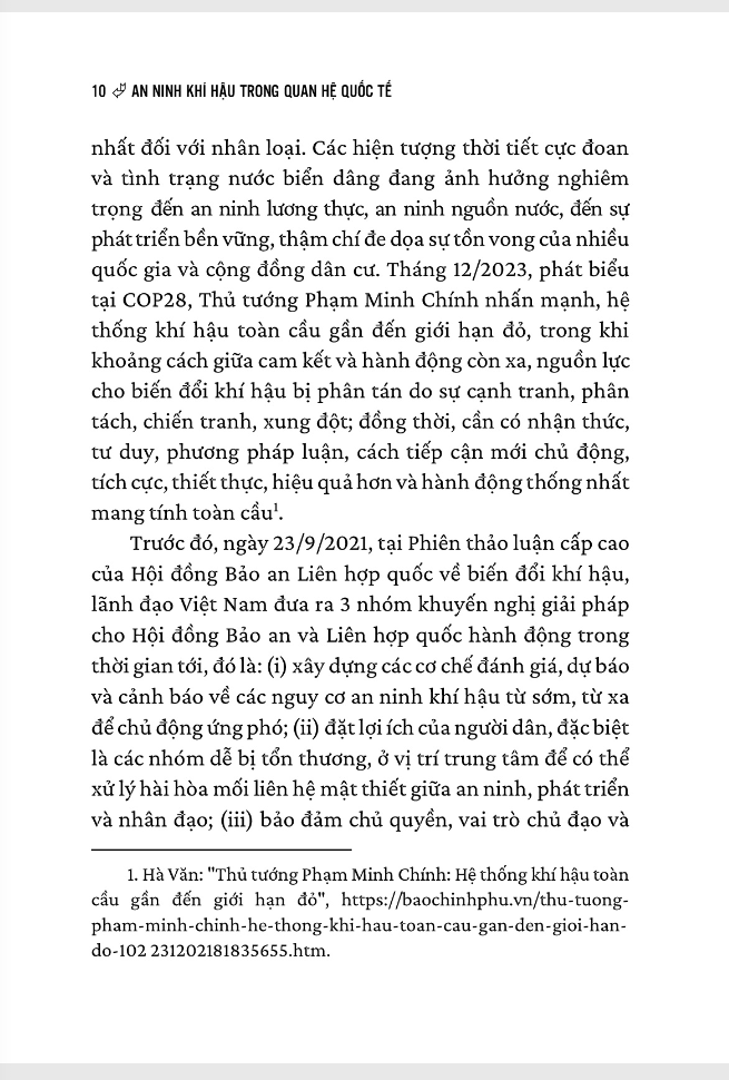 an ninh khí hậu trong quan hệ quốc tế
