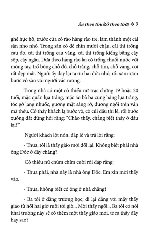 ăn theo thuở ở theo thời