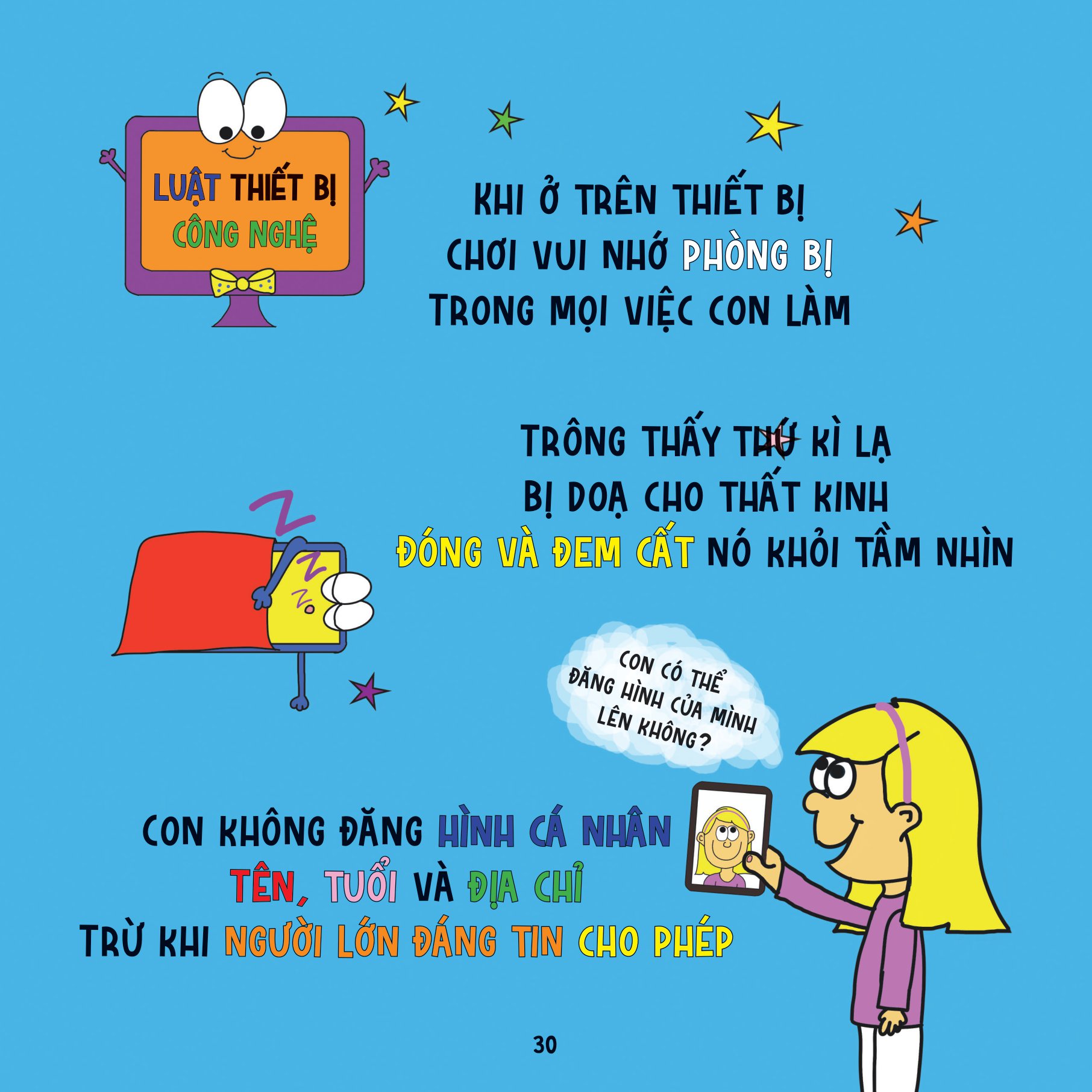 an toàn cho con - luật thiết bị công nghệ - giúp con an toàn trên thế giới mạng