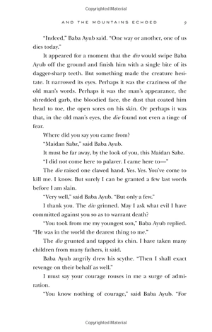 and the mountains echoed