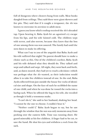 and the mountains echoed