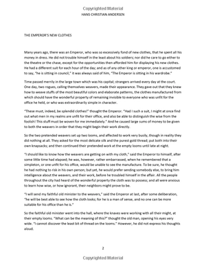 andersen's fairy tales