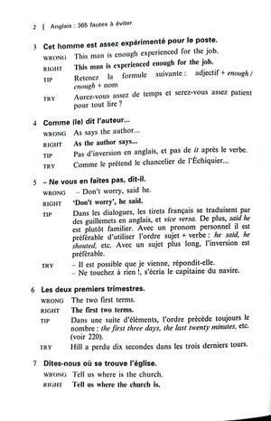 anglais : 365 fautes a eviter