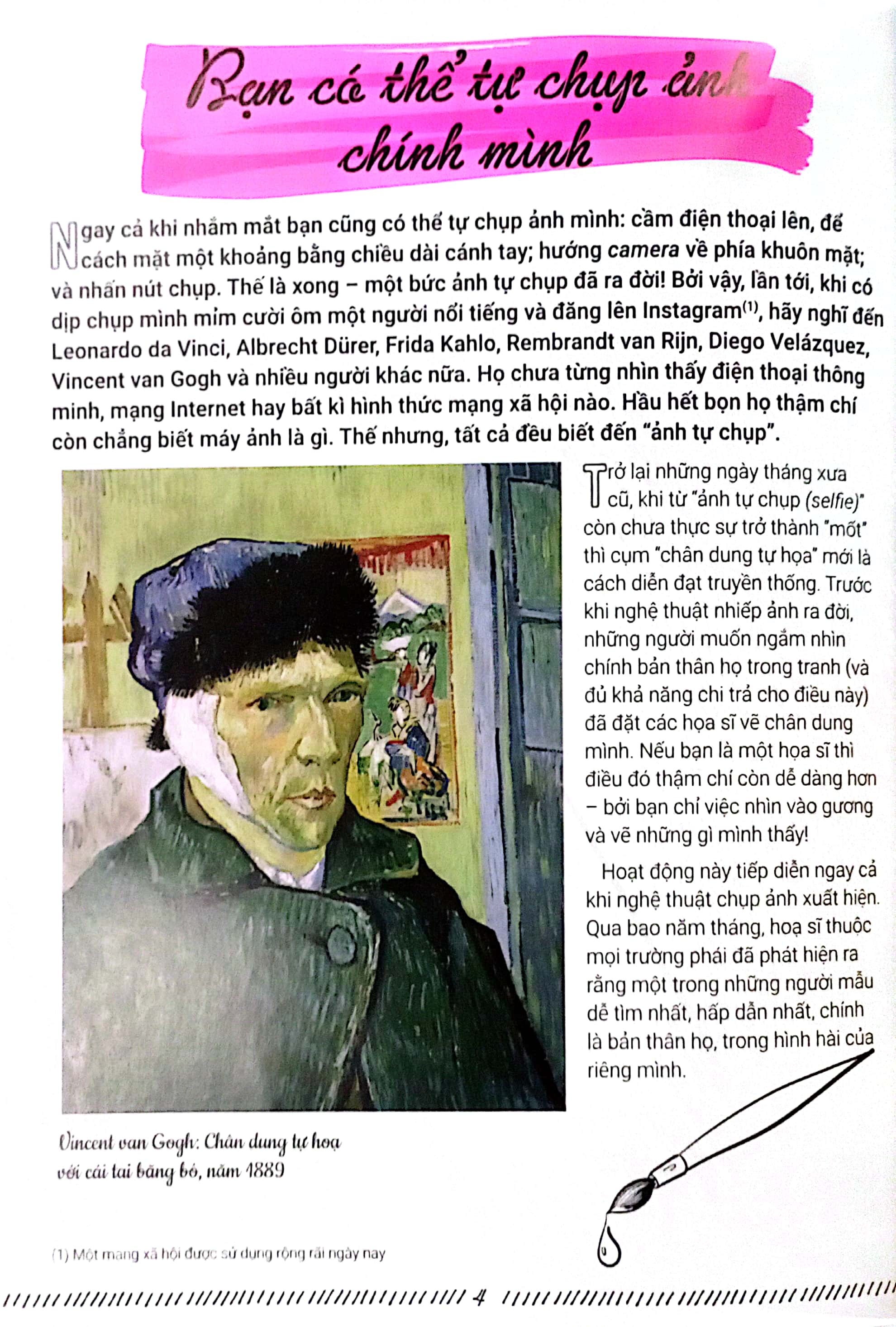 ảnh tự chụp - selfie: từ khởi nguồn chân dung tự hoạ