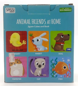 animal friends at home (jigsaw cubes & book)