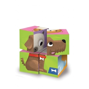 animal friends at home (jigsaw cubes & book)