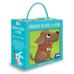 animal friends at home (jigsaw cubes & book)