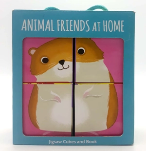 animal friends at home (jigsaw cubes & book)