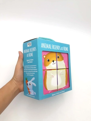 animal friends at home (jigsaw cubes & book)