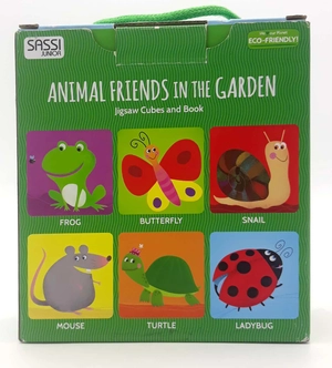 animal friends in the garden (jigsaw cubes & book)