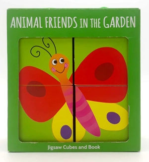 animal friends in the garden (jigsaw cubes & book)