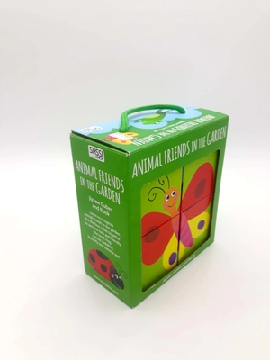 animal friends in the garden (jigsaw cubes & book)