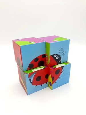 animal friends in the garden (jigsaw cubes & book)