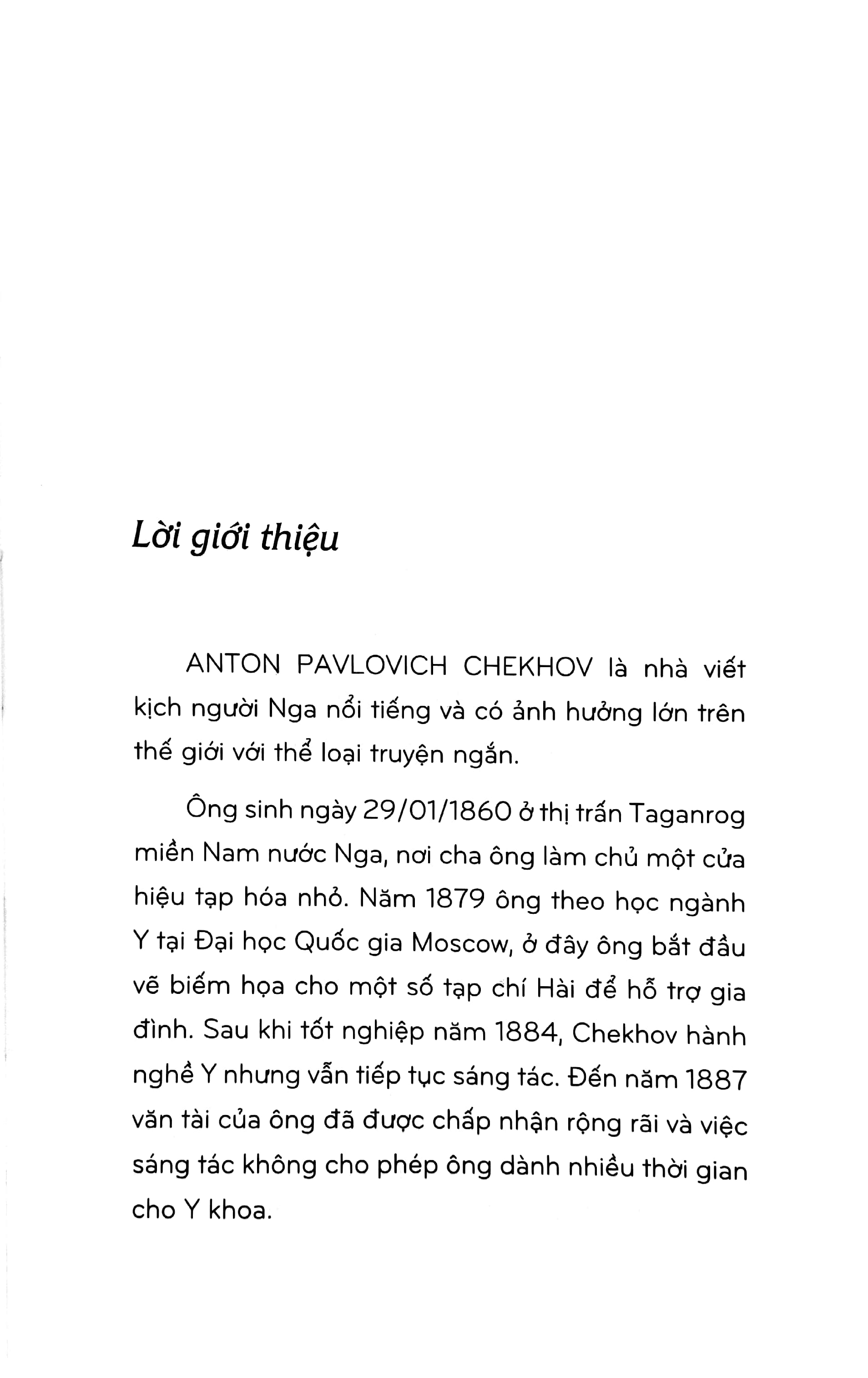 anton pavlovich chekhov - truyện ngắn chọn lọc