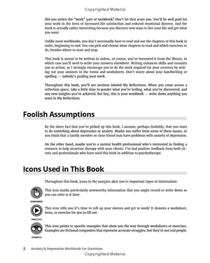 anxiety and depression workbook for dummies - 2nd edition