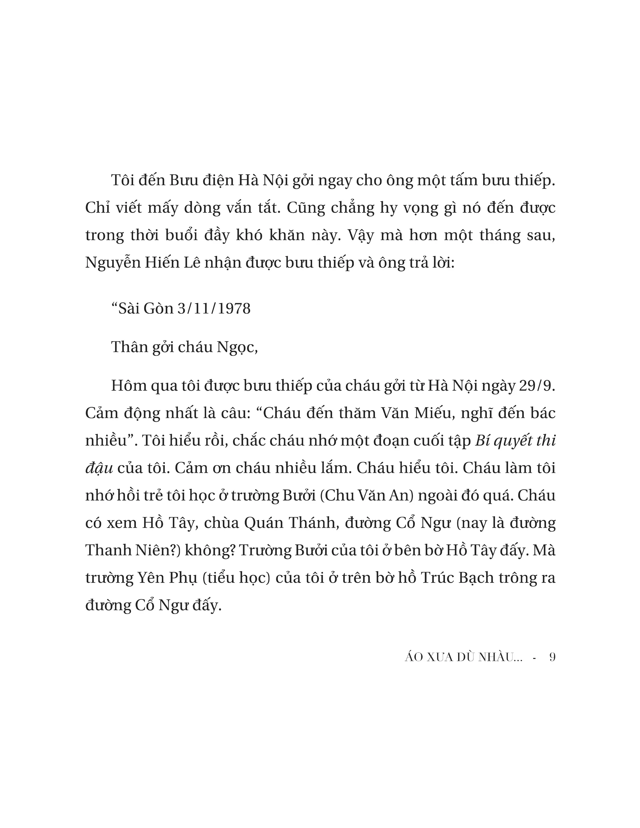 áo xưa dù nhàu…