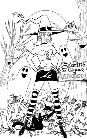 archie & sabrina's halloween coloring book