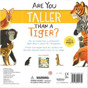 are you taller than a tiger? (height chart fact pack)