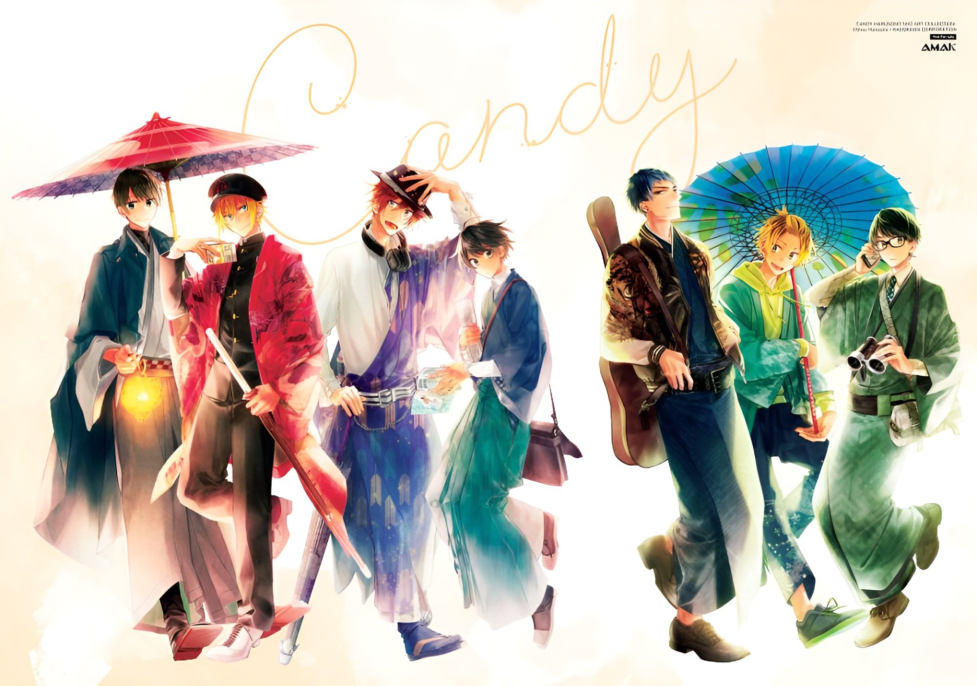 artbook candy - shou harusono art collection - bản đặc biệt - tặng kèm pop-up card tuổi thanh xuân + giá đỡ điện thoại forever youth + set 4 postcard sweet memories + clearfile đôi day and night a4 + poster a3 taisho + huy hiệu siêu cực đại donuts