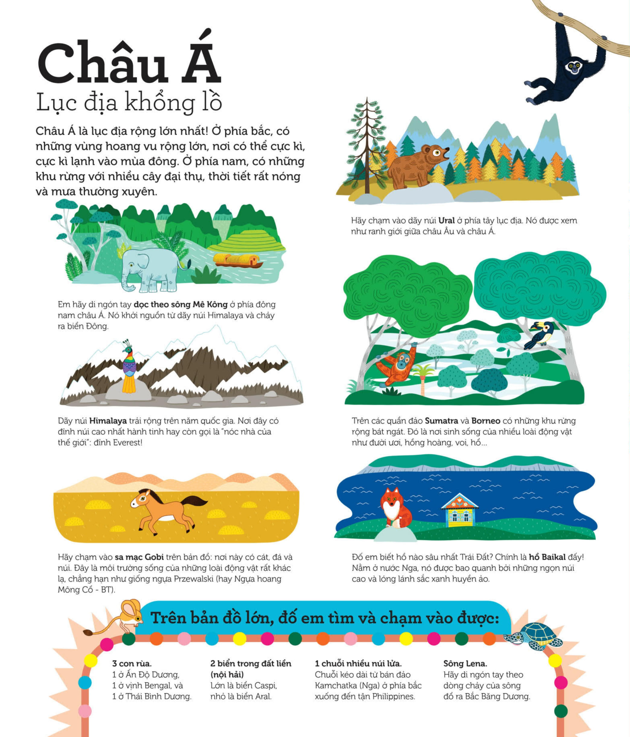 atlas thế giới - tập bản đồ tương tác - ngắm lục địa - chạm núi sông - nhớ địa danh - bài cứng