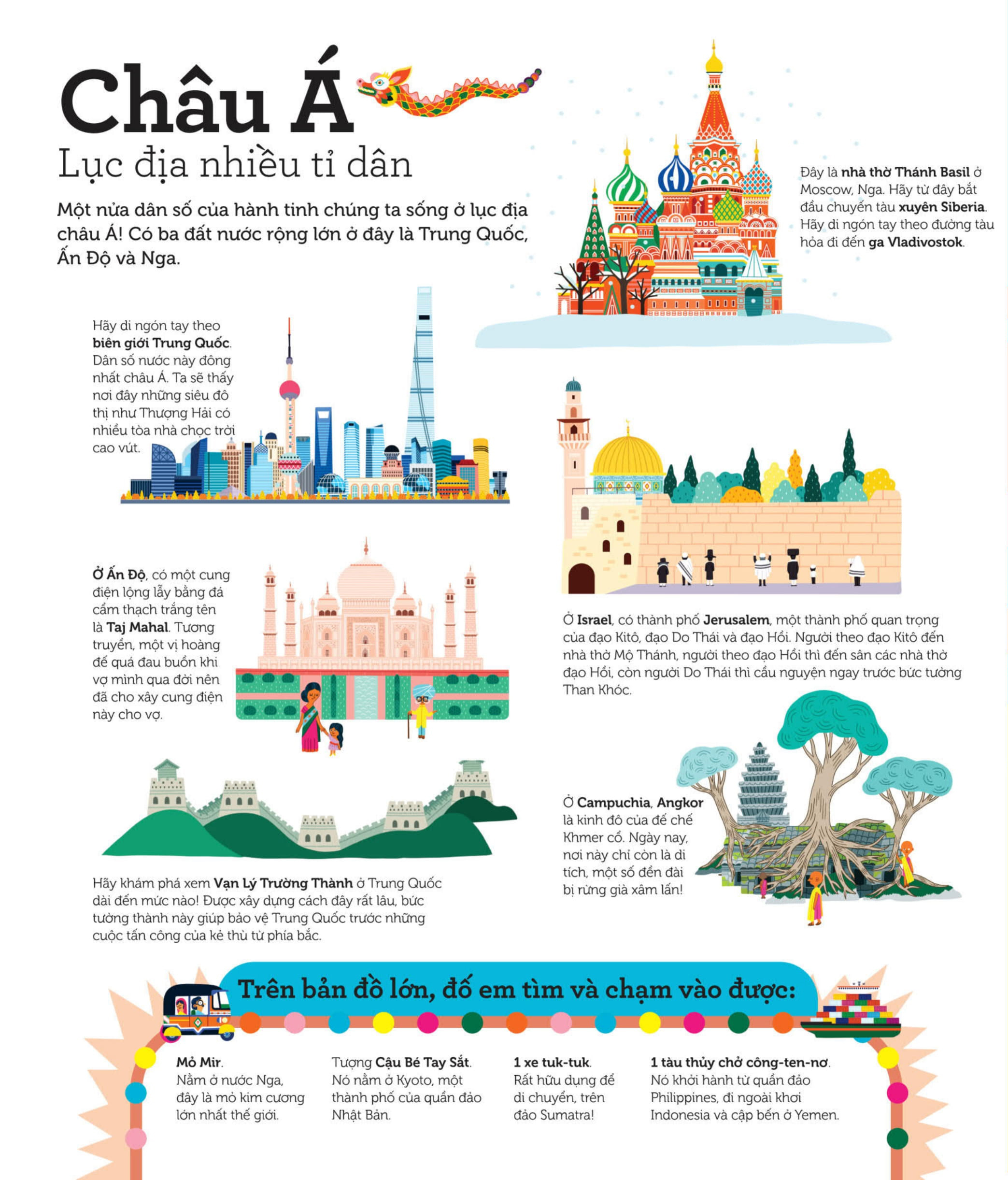 atlas thế giới - tập bản đồ tương tác - ngắm lục địa - chạm núi sông - nhớ địa danh - bài cứng