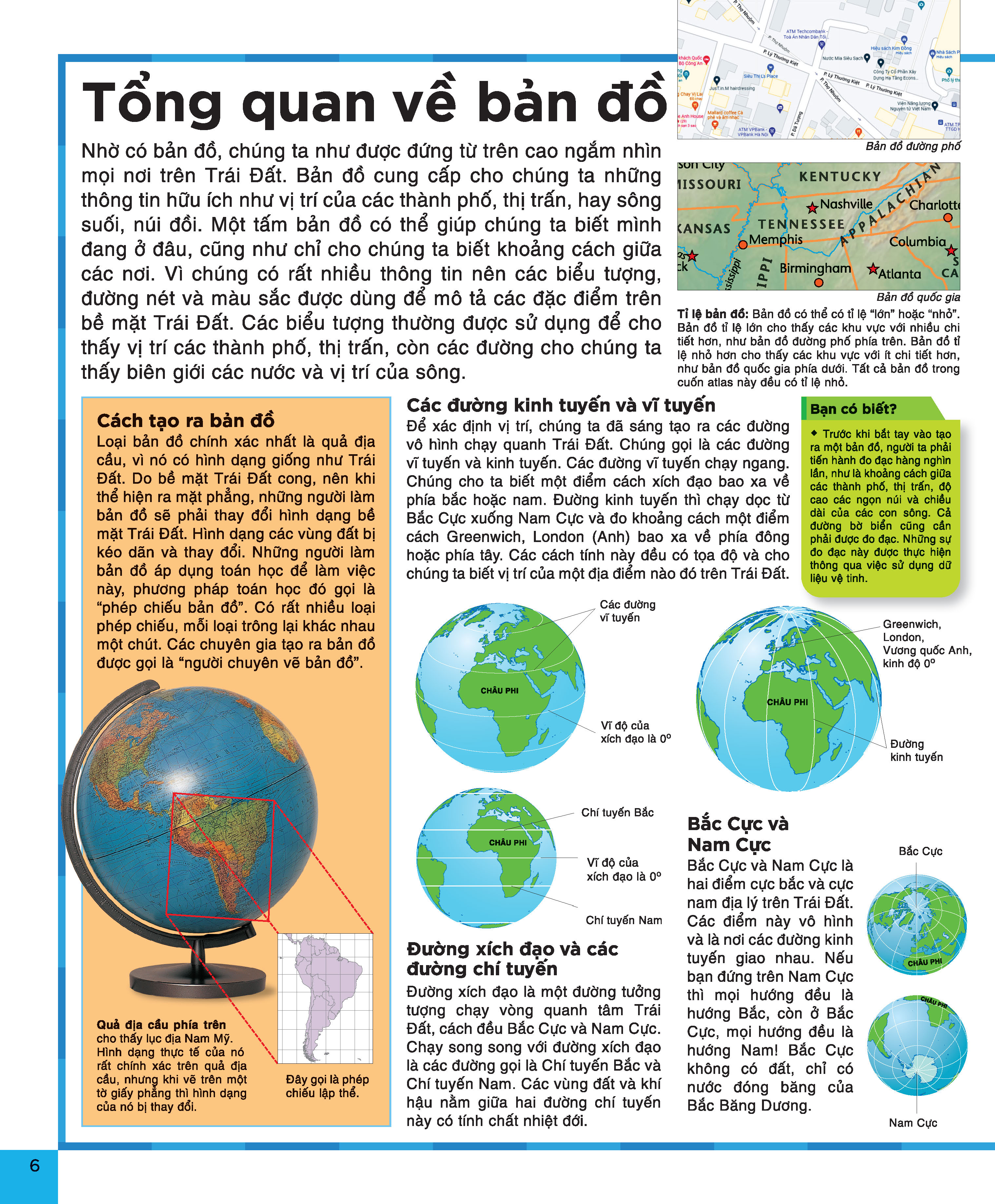 atlas thế giới với hình minh họa