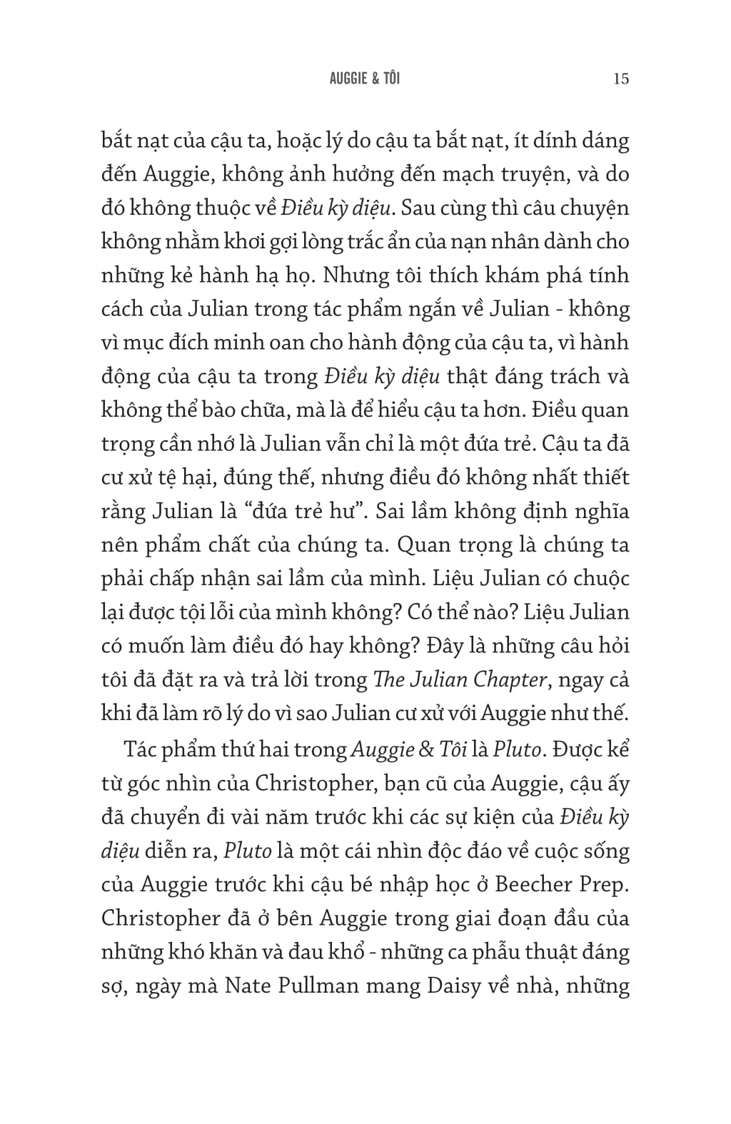 auggie & tôi: ba câu chuyện về điều kỳ diệu